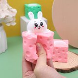 Generic Prikupna igrača za stiskanje velikonočnega zajčka - Igrača za stiskanje Cheese Bunny Stress Fidget Toy za otroke in odrasle, (21127235) Cene