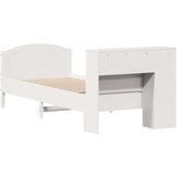vidaXL Knjižna postelja brez vzmetnice bela 100x200 cm trdna borovina | Shoptok.si