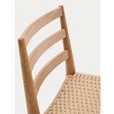 Kave Home Barska stolica od punog hrasta u prirodnoj boji (visine sjedala 70 cm) Analy – | shoptok.hr