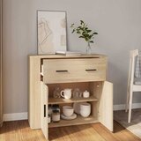  Komoda boja hrasta sonome 80 x 33 x 70 cm od konstruiranog drva Bež | shoptok.hr