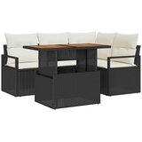  Vrtni set za objed s jastukom 5 pcs Crna i Krema | shoptok.hr