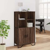 vidaXL Visoka omara rjavi hrast 79,5x35,5x137,5 cm inženirski les | Shoptok.si