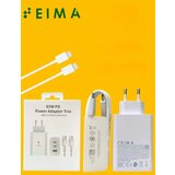 Eima EM01 65W 2xPD 25W/65W 1xUSB+Type C na Type C beli Kućni punjač