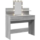  Toaletni stolić s LED svjetlima siva boja hrasta 100x40x130 cm | shoptok.hr