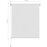  Vanjska roleta za zamračivanje bijela 60 x 140 cm HDPE | Shoptok.si
