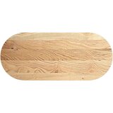 vidaXL Mizna plošča 140x60x2 cm trdna hrastovina ovalna | Shoptok.si