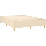  Krevet s oprugama i madracem krem 140 x 190 cm od tkanine | shoptok.hr