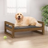 vidaXL krevet za pse boja meda 75,5x55,5x28 cm od masivne borovine Cijene