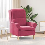 vidaXL Bordo naslanjač Bordo Poliester z lesenimi nogami Standardna u