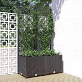  Vrtna žardinjera s rešetkom crna 80x40x136 cm PP | shoptok.hr