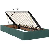  LED krevet za pohranu s madracem Tamnozelena 90 x 200 cm Baršun | shoptok.hr