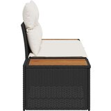  2-sjedalni vrtni kauč s jastučićima crni poliratan | shoptok.hr