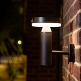  LED solarno zidno svetlo sa senzorom GWINEA LED/4,5W/3,7V IP44 crno | Eponuda.com