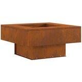 vidaXL Otporn čelik/Smeđa Corten čelik 60 x 60 x 30 cm Vanjski vatra | shoptok.hr