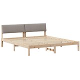  Okvir kreveta Smeđa i taupe 180 x 200 cm Masivna borovina | Eponuda.com