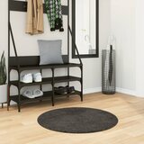 vidaXL Preproga ISTAN visoka vlakna sijoč videz antracitna Ø 80 cm | Shoptok.si