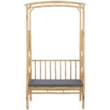  Vrtni luk s klupom Tamnosiva 115 x 50 x 205 cm Bambus | Eponuda.com