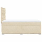  Krevet s oprugama i madracem krem 90 x 200 cm od tkanine | shoptok.hr
