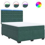  Box spring postelja z vzmetnico temno zelena 140x200 cm žamet, (21310469) | Shoptok.si