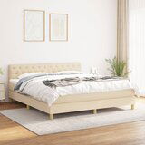 Maison Chic Box spring postelja - Vzmetna postelja z vzmetnico krem 160x200 cm blago SL21006, (21879141) | Shoptok.si