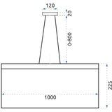 Toolight glamur led lanac App891-CP viseća svjetiljka | shoptok.hr
