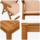  9-dijelni vrtni blagovaonski set Prirodna Čvrsto drvo akacije | shoptok.hr