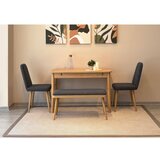 Hanah home vina mini 03 1053 oak anthracite (produžni set trpezarijskih stolova i stolica (6 komada)) | ePonuda.com