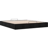 vidaXL Otomanski posteljni okvir brez vzmetnice črn 160x200 cm blago | Shoptok.si