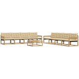  Set vanjskih sofa 9 kom. Bijela i bež | shoptok.hr
