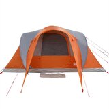  Kupolasti obiteljski šator 6 osoba sivo-narančasti vodootporni Narančasta 375 x 225 x 176 cm | Shoptok.si