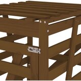 vidaXL Lopa za smetnjak medeno rjava 84x90x128,5 cm trdna borovina | Shoptok.si