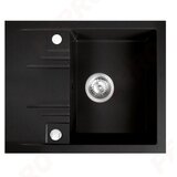 Ferro SUDOPERA GRANITNA FERRO 580X480 CRNA SA POP-UP SIFONOM fi115 | Eponuda.com