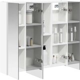  Kopalniška ogledalna omara z LED lučmi Bela 73.5 x 15.5 x 70 cm, (5000233278) | Shoptok.si