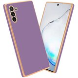 Cadorabo Ohišje, združljiv s Samsungom v sijajnem vijoličnem - zlati - zaščitni pokrov iz fleksibilnega silikona TPU in z zaščito pred kamero, (20593823) | Shoptok.si