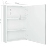  Kupaonski ormarić s ogledalom sjajni bijeli 50 x 13 x 70 cm | shoptok.hr