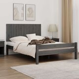  Zidno uzglavlje sivo 140x3x60 cm od masivne borovine | shoptok.hr