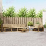  Set vanjskih sofa 7 pcs Bijela i bež 79 x 79 x 37 cm | shoptok.hr