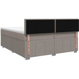  LED okvir za krevet s madracem Sivosmeđa 200 x 200 cm Tkanina | shoptok.hr