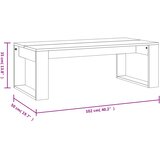  Stolić za kavu bijeli 102 x 50 x 35 cm od konstruiranog drva | shoptok.hr