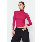 Trendyol Pink Premium Soft Fabric Turtleneck Fitted/Flexible Knitted Blouse Cene'.'