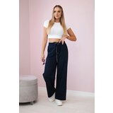 Kesi Włoski Włoski Punto pants with wide legs navy blue | Eponuda.ba