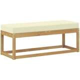  Vanjska stolica klupa s jastukom Bijela 115 x 43 x 45 cm | shoptok.hr