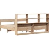  Krevet s regalom za knjige bez madraca 200 x 200 cm od borovine | shoptok.hr