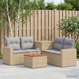  Set sofe 6 kom. Bež i svijetlo siva Poli Rattan i čelik | shoptok.hr