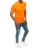 DStreet T-shirt męski bez nadruku jasnopomarańczowy | Shoptok.si
