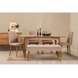 Hanah home vina 03 0900 atlantic pine stone (produžni trpezarijski sto, stolice i konzola set (7 komada) | ePonuda.com