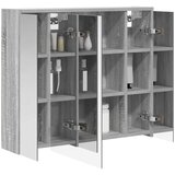  Kupaonski ormar s ogledalom Siva Sonoma 73,5 x 16 x 62,5 cm | shoptok.hr