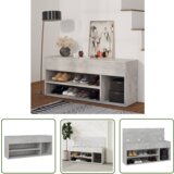 The Living Store Klop za čevlje betonsko siva 105x30x45 cm iverna plošča - Klop Za Čevlje, (21744442) Cene