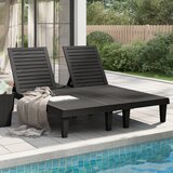 vidaXL Dvostruka ležaljka za sunčanje crna 155x138x83 cm polipropilen | shoptok.hr