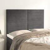  Uzglavlje tamno sivo 144x5x118/128 cm baršunasto | shoptok.hr